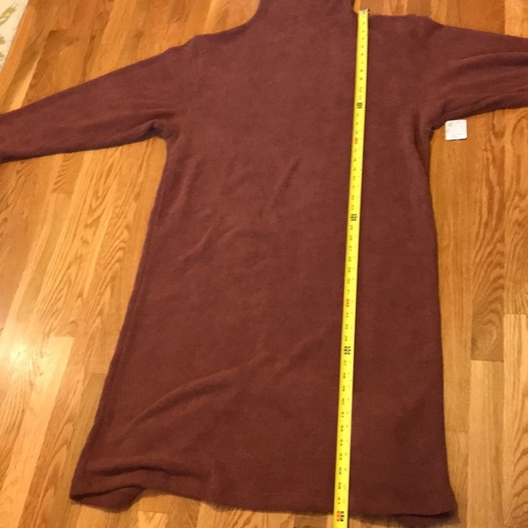 NWT Free People Beach Blanca Fleece Long Sleeve Maxi Dress Cowl Neck Med Brown - Picture 15 of 16